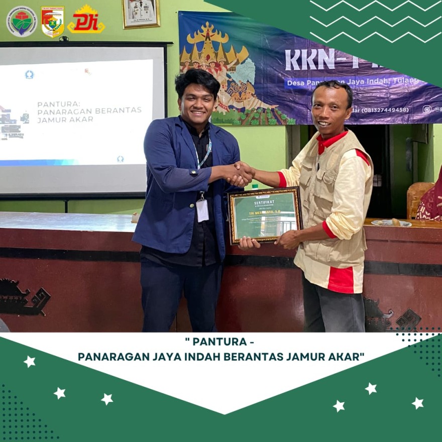 SOSIALISASI PANARAGAN JAYA INDAH BERANTAS JAMUR AKAR BERSAMA MAHASISWA KKN-T IPB